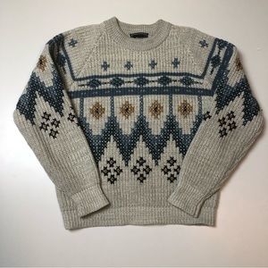 Vintage Le Chevron Collection 100% Acrylic Sweater Mens Large